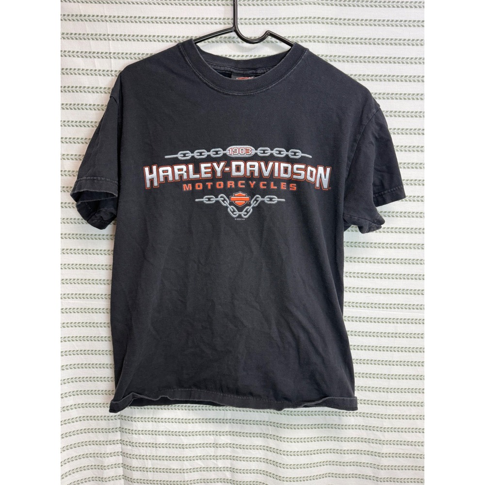 Harley-Davidson 2002 Mens T-Shirt Black Cole Bluefield WV Rafting Pig Size M